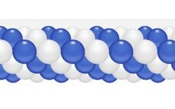 Blue and White Balloon Garland 3 m
