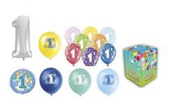 Helium for balloon filling + balloons to celebrate the 1st birthday of the boy - 420 l
