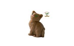 Pressed Sugar Decoration – 3D Brown Kitten
