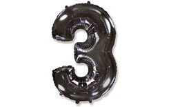 Fólia szám 3 Fekete - 102 cm