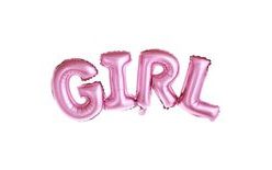 Girl Foil Balloon, 74x33 cm, PINK (NOT HELIUM-FILLED)