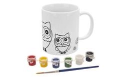 Owl Color and Brush Mug 0.38 L