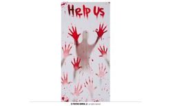 Door Decoration - Bloody Footprints - Halloween 76X152 cm