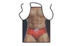 Man in Swim Trunks Apron