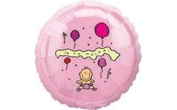 Fóliový balónek světle růžový Je to holka!