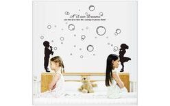 Wall Sticker - Kids and Soap Bubbles