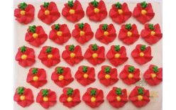 Cukrové ozdoby – kvety na platíčku 7 (30 ks)