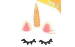 Jednorožec – sada dekorácií (roh, uši, oči)