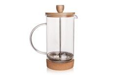 Konvice sklo/nerez/bambus kafetier CORK 0,75 l