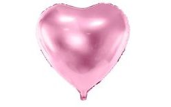 Light Pink Heart Foil Balloon - Wedding - Valentine's Day - 45 cm