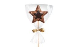 Csokoládé nyalóka tejcsokoládéból/étcsokoládéból – csillag