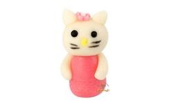 Occasion Cat Figurine in a Pink Dress
