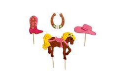 Zápich na dort – růžový koník