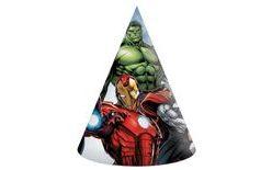 Papierové klobúčiky AVENGERS - 6 ks