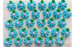 Cukrové ozdoby květy na platíčku 28