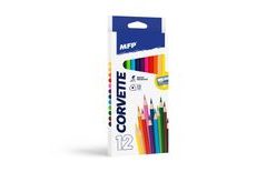 12 Triangular Colored Pencils with Sharpener