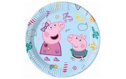 Papírové talíře prasátko Pepina - Peppa Pig - 23 cm - 8 ks