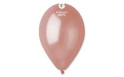 Balloons metallic 100 pcs rosegold - rose gold - diameter 26 cm