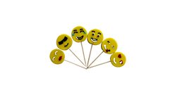 Sugar toppers with smiley faces