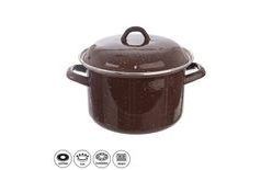 Kastrol smalt BROWN LEM 2,5 l+poklice