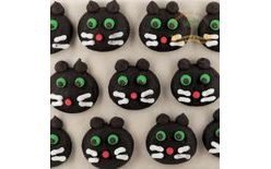 Cukrové dekorace kočičky černé