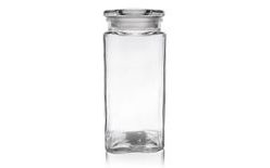 Hranatá sklenená dóza s víkom 1,8 l