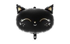 Balloon foil cat, 48 x 36cm, black