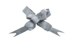 Dekorační stahovací stuha - stříbrná glitr - 1 ks