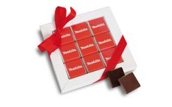 Promotional chocolate set 18x5g (9x5g) with ribbon featuring your design/logo – from 250 pcs
