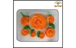 Tortová sada ruží – striekané oranžové