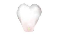 FEHÉR szív alakú szerencse lampion 37x93x95 cm