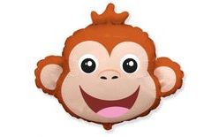 Fólia léggömb Majom - Majmocska - szafari - 60 cm