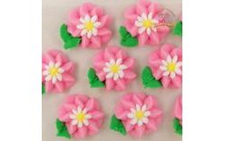 Cukrové dekorácie – veľké kvety na platíčku (4)