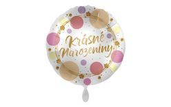 Fóliový balón - Krásne narodeniny - kulatý - 43cm