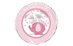 Fóliový balón "Umbrellaphants" pre Baby shower - Dievča 45 cm