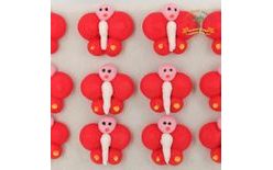 Red Butterfly Sugar Decorations