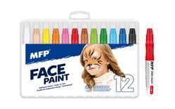 Biztonságos arcfesték készlet Face Paint - 12 darab