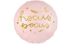 Fóliový balón HOKUS POKUS - ružový - Halloween - Čarodejnica - 45 cm