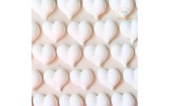 White Sugar Heart Decorations