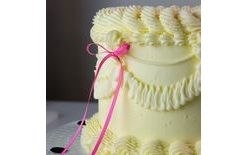 Ozdoby na tortu mašle – ružové 8 ks