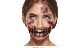 Bloody Face Tattoo - Halloween - 4 pcs