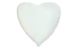 Balloon foil 45 cm Heart white