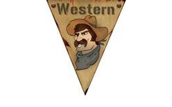 Girlanda vlajková kovboj - Western - 500 cm - 10 ks