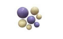 Čokoládové gule levanduľovo-biele