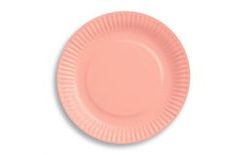 Light Pink Plates - Gender Reveal - Baby Girl Birth - 18 cm - 6 pcs