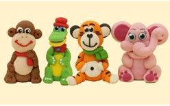 Monkey and Crocodile – Sugar Cake Decoration