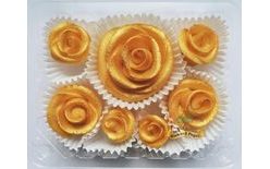 Tortová sada zlatých ruží