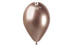 Rose Gold Chrome Balloons - 50 pcs, 33 cm Diameter
