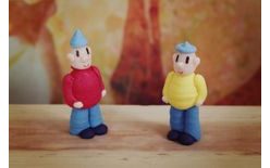 Cukordísz tortára Pat és Mat mintával