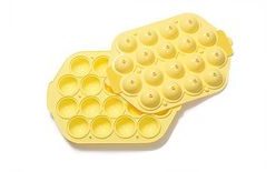 Silicone mould for 18x cake pops yellow